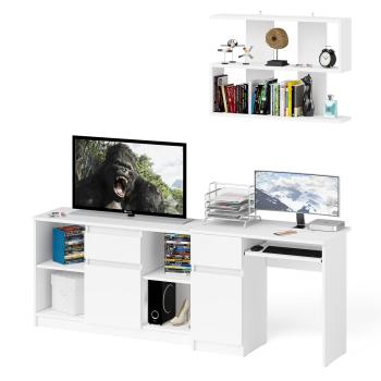 Стол компьютерный СВК Мори МС-1 левый + Тумба МТВ1204.1 + Полка 900