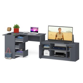 Стол компьютерный СВК Мори МС-16 левый + Тумба МТВ1200.1