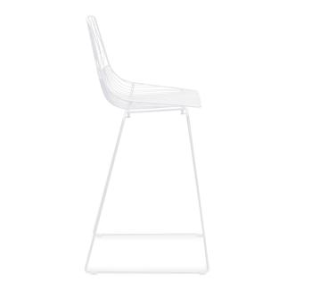 Стул полубарный SHT-S125-CN1 белый/белый (Р)