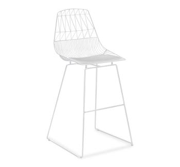 Стул полубарный SHT-S125-CN1 белый/белый (Р)