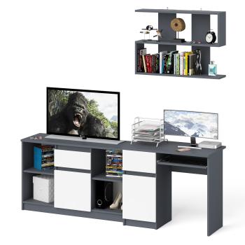 Графит/белый