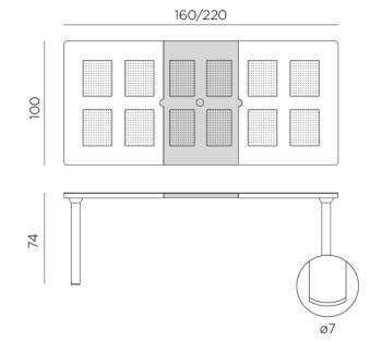 Стол пластиковый раздвижной Nardi Libeccio (740)