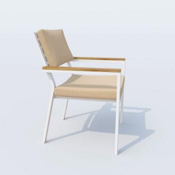 Обеденная группа Ideal Patio TELLA BONTA - стол тик 220/каркас белый