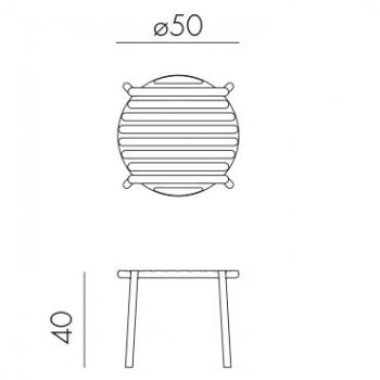 Столик пластиковый журнальный Nardi Doga