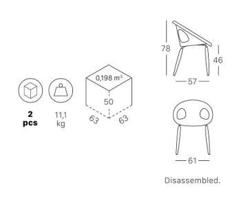 Кресло пластиковое Scab Design Natural Drop