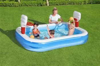 Детский надувной бассейн Bestway Баскетбол с кольцами и 2-мя мячами 54122 BW