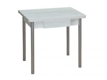 Бетон пайн белый /Опора № 2-круглая серебристый металлик