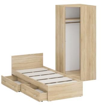 Кровать с ящиками СВК 0900 + Шкаф угловой Стандарт