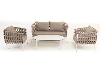 Лаунж-зона 4-местная плетеная из роупа (веревки) 4sis Диего