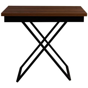 Стол-трансформер Левмар Apollo D44/S53 миланский орех/черные опоры