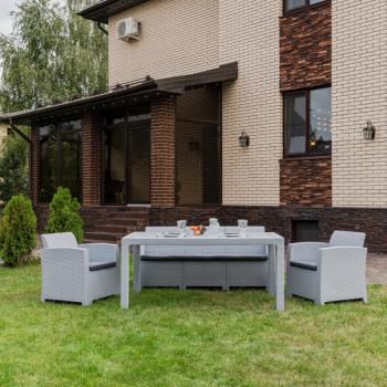 Цвет пластика: светло-серый/Цвет подушек:светло-серый