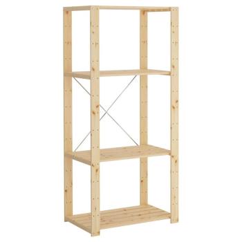 Стеллаж с полками из реек RB Хей 120х78х50