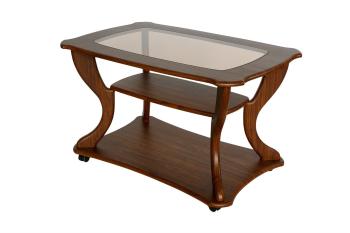 Стол журнальный Маэстро + стекло СЖС-02 Орех 4 (У)