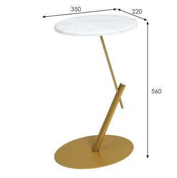 Стол приставной овальный Мебелик МеталлАрт М015