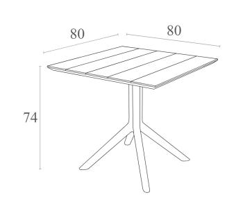 Стол пластиковый Siesta Contract Paris 80