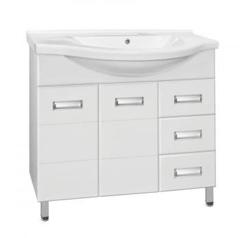 Тумба с раковиной Style Line Ирис 100 (3 ящ.) + Умывальник Эльбрус 100