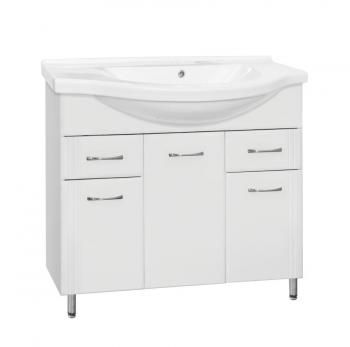 Тумба с раковиной Style Line Эко Стандарт 26 (2 ящ.) + Умывальник Эльбрус 100