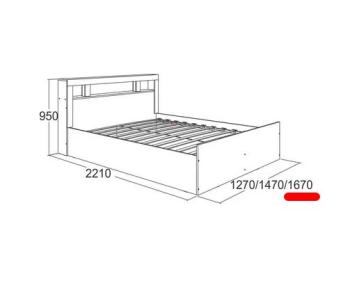 Кровать двойная FANT Ольга 5 без основания 1600х2000
