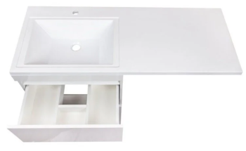 Тумба напольная Style Line Даллас 120 левая + Умывальник ESTETUS Даллас 1200*480 левый