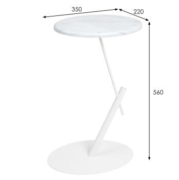 Стол приставной овальный Мебелик МеталлАрт М015