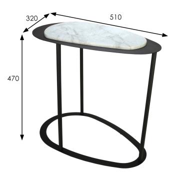 Стол приставной Мебелик МеталлАрт М024