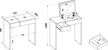 Туалетный стол Сокол СП-22