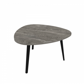 Стол журнальный Стиль (дерево) Железный Kамень/лак черный (Р)