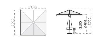 Зонт профессиональный Scolaro Palladio Standard 3000