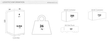 Стул пластиковый полубарный Siesta Maya Bar 65