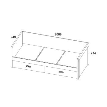 Кровать Анрэкс DIESEL 90-2/D1