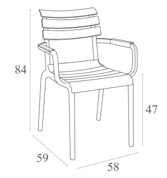 Кресло пластиковое Siesta Contract Paris