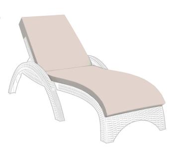 Матрас для шезлонга с креплением капюшон ReeHouse RH