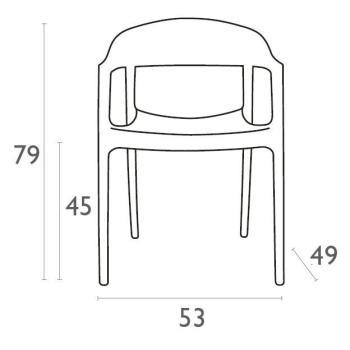 Кресло пластиковое Siesta Carmen