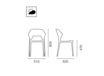 Стул пластиковый PAPATYA Ego-S
