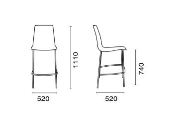 Стул пластиковый барный ReeHouse X-Treme BSL Pro