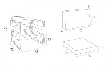 Кресло пластиковое ReeHouse Mykonos