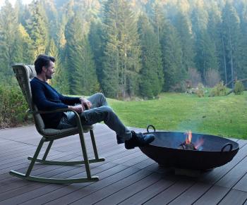 Кресло-качалка пластиковое с подушкой Nardi Folio