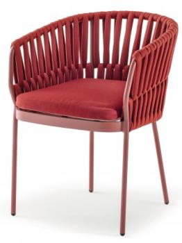 Кресло плетеное с подушкой Grattoni Soho