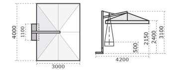 Зонт профессиональный Scolaro Galileo Wood 4000х3000