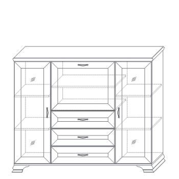 Шкаф Кураж Сиена низкий (2 стеклодвери)