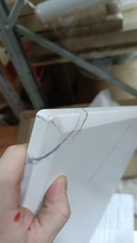 Стол придиванный Агами Голд Белый мрамор 2 (У)