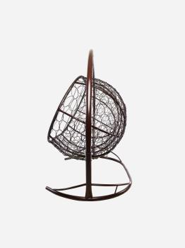 Подвесной диван M-group ЛЕЖЕБОКА с ротангом коричневый