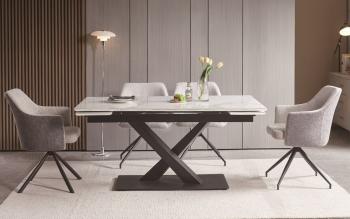 Стол интерьерный раздвижной обеденный из керамики 4sis Юпитер