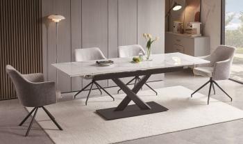 Стол интерьерный раздвижной обеденный из керамики 4sis Юпитер