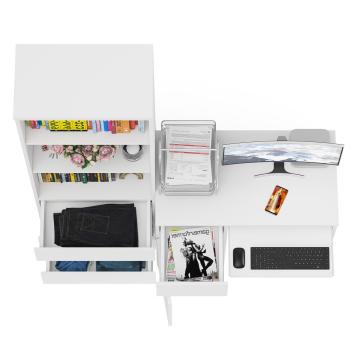 Стол компьютерный СВК Мори МС-1 левый + Стеллаж МСТ600.3