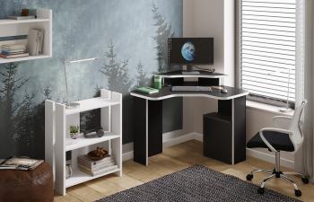 Стол игровой-угловой Мэрдэс СКЛ-ИгрУгл100Ч+НКИЛ-УГЛ Ч