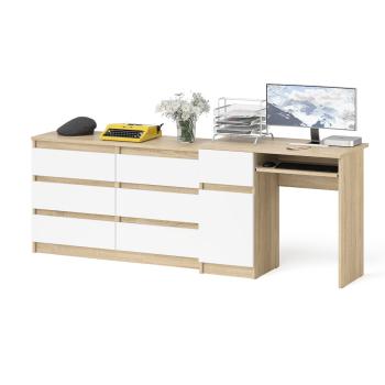 Дуб Сонома/Белый