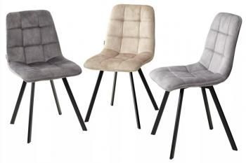 Стул M-City Chilli Square велюр, черный каркас