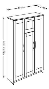 Тумба Гуд Лакк Сириус 117х123 (3 двери и 1 ящик)