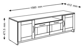 Тумба Гуд Лакк Сириус 156х47 (2 двери и 2 ящика)